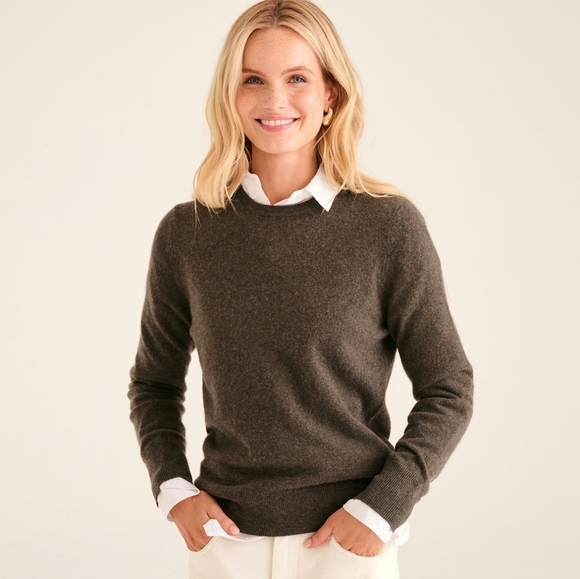 NAADAM The Original Cashmere Crewneck Sweater - Olive Green - Large - NWT - Picture 10 of 10